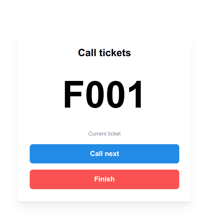 Puesto en modo tickets avanzado
