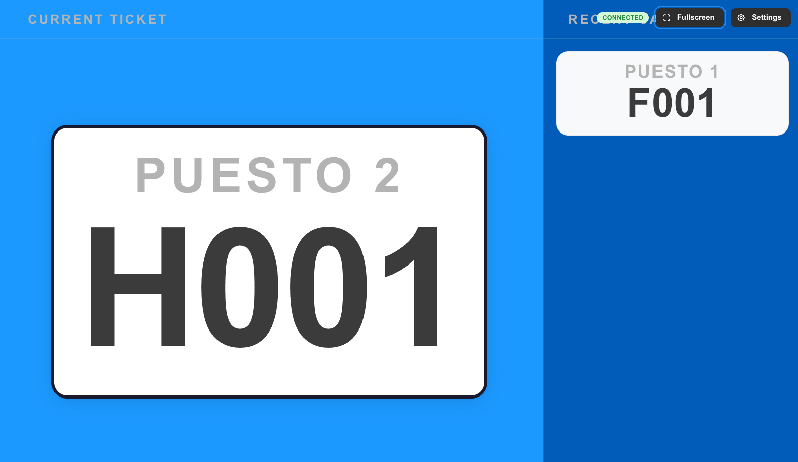 Monitor en modo tickets avanzado